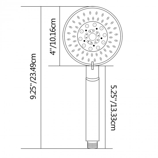 8 inch 200mm Round Black Twin Shower Set Top/Bottom Water Inlet